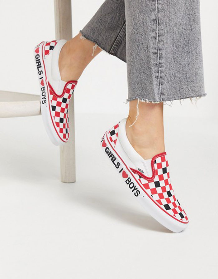 Heart vans outlet slip on